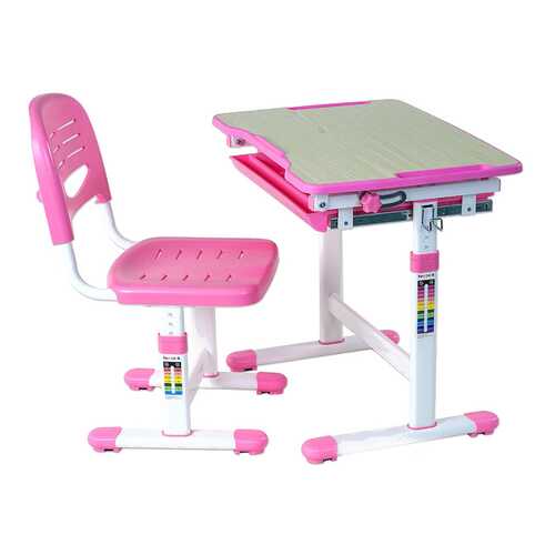 Парта со стулом Fun Desk PICCOLINO Pink (розовый) в Роникон