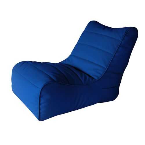 Кресло бескаркасное Папа Пуф Soft Lounger Blue, размер XL, экокожа, синий в Роникон